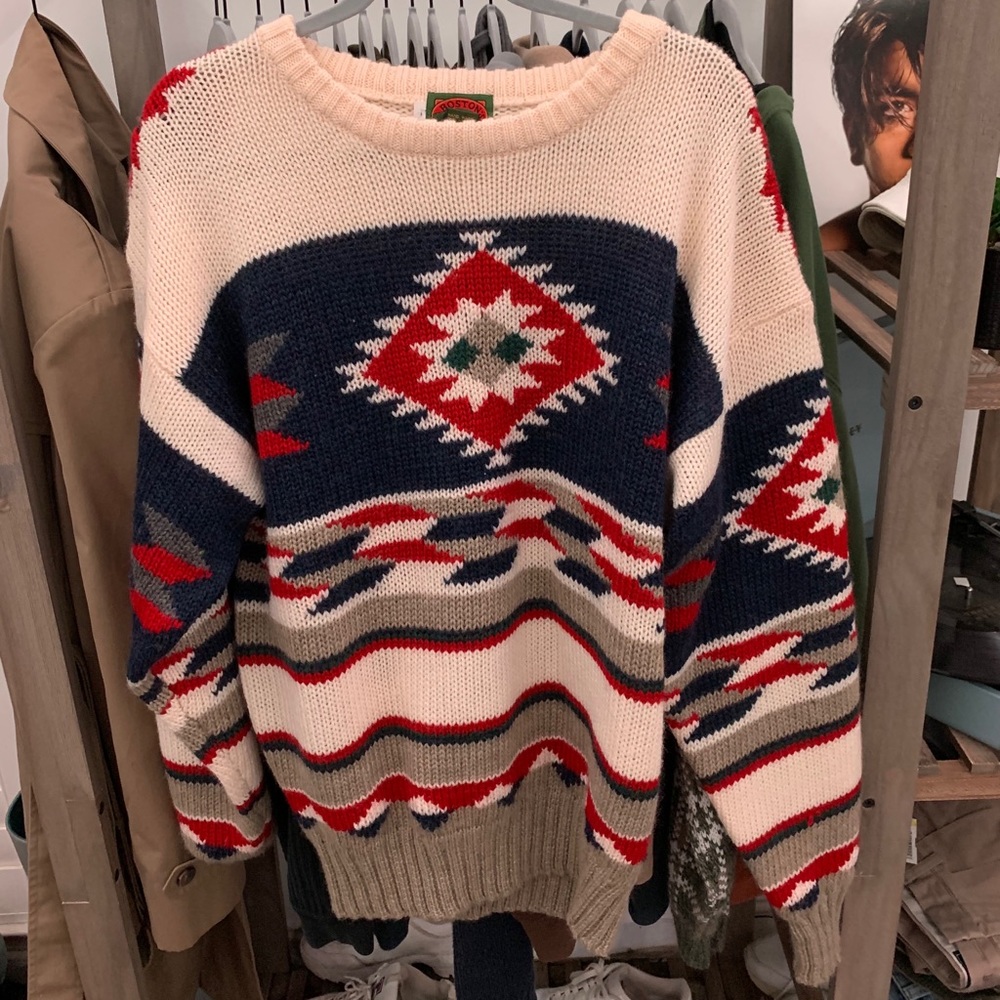 Aztec Print Knitted Sweater
